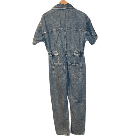 NWT Free People Marci Coverall Denim Jumpsuit Powder Blue - Picture 6 of 16